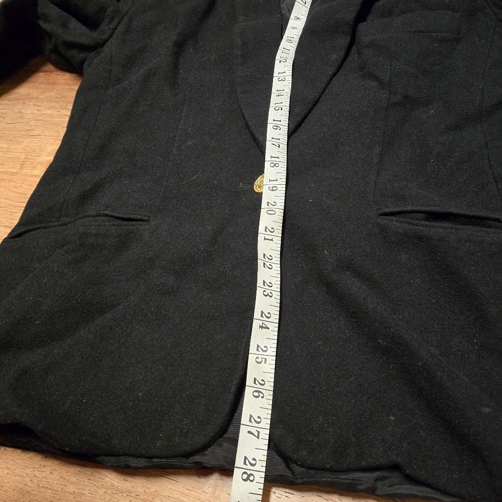Vintage JH Collectibles Black Blazer Wool Cashmere Blend Union Made In USA - Picture 8 of 9
